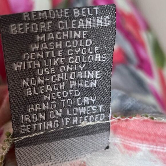 Donna Ricco Short A-Line Dress Sleeveless Vintage Pink Floral Belted Womens 2 - Picture 12 of 12